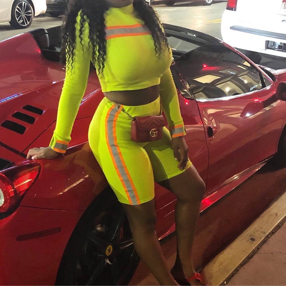 Crop Top & Biker Shorts Set